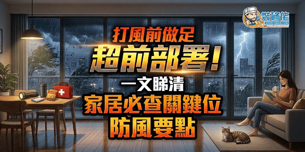 【颱風逼近】打風前做足超前部署！ 一文睇清家居必查關鍵位置與防風準備要點 - 1
